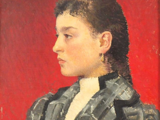 Vente aux enchères Achille LAUGÉ (1861-1944)/RC "Portrait de Jeanne Sarraut" Huile sur to