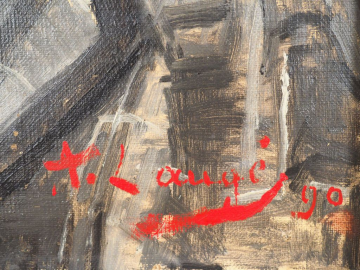 Achille LAUGÉ (1861-1944)/RC "Portrait de Jeanne Sarraut" Huile sur to