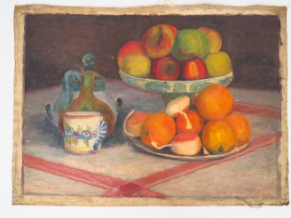 Vente aux enchères Léon PARENT (attribué à). "nature morte aux fruits" Huile sur toile Di
