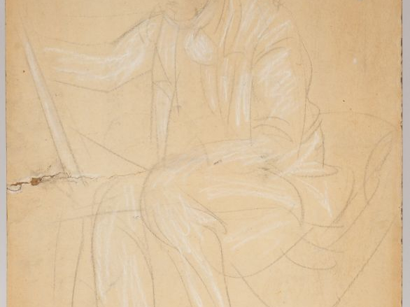 Germaine QUILLOT. "portrait de Gen Paul". Dessin au crayon. (accidents