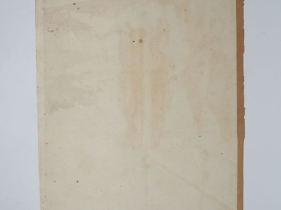 STEINLEN "En haut du chantier. Aquarelle signée en bois à droite. Dim.