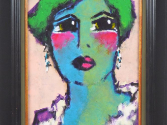 Vente aux enchères TIMMERS. "Portrait" Huile sur toile, signée en bas à droite. Dim. 50 x