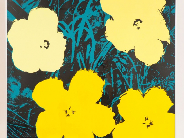 Andy WARHOL.  "Fleurs". Impression en couleur. Published by Sunday by 