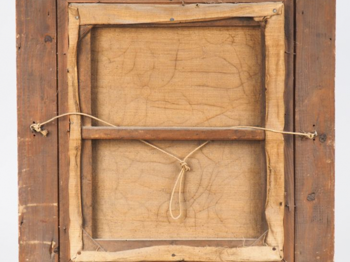 Ecole française XIXème. "Mélancolie". Huile sur toile. Dim. 47 X 38 cm