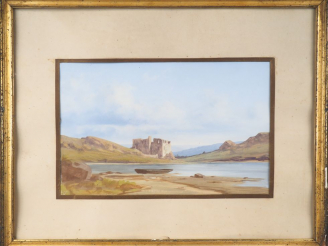 Vente aux enchères Ecole française début XXème. "La grève". Paire d'aquarelles. Dim. À vu