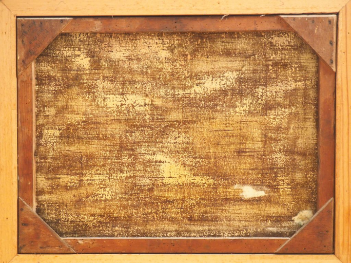 Ecole française XXème.  "Poissons" Huile sur toile Dim. 59,5 x 80 cm