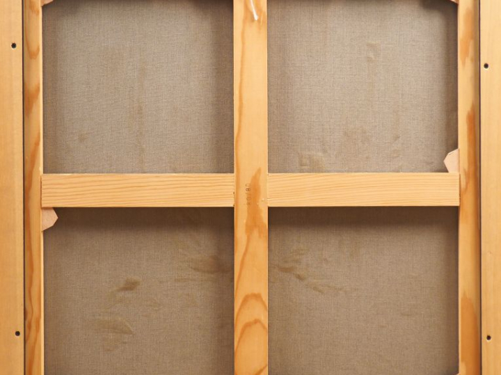 Ecole française XXème. "New-York la nuit" Huile sur toile, signée en b