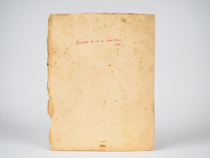 Mario CAVAGLIERI.  "Giulietta de dos en jupon blanc"  Huile sur carton