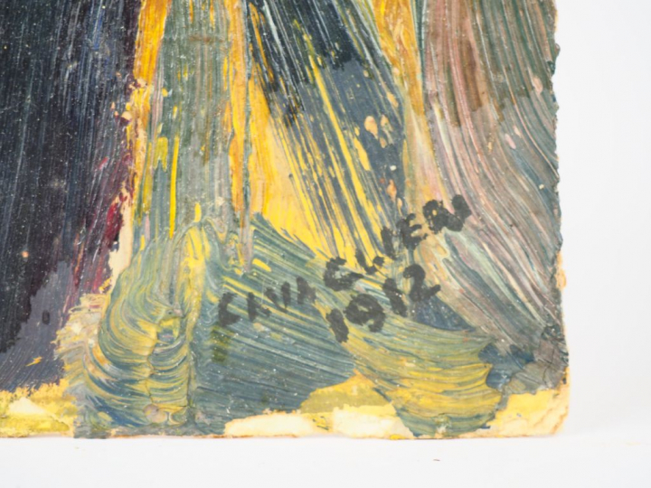 Mario CAVAGLIERI.  "Giulietta coud en blouse rouge et jupe noire à bre