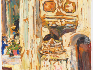 Vente aux enchères Mario CAVAGLIERI.  "Chaire au Tyrol" Huile sur carton, titrée et datée