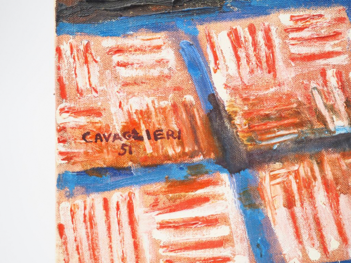 Mario CAVAGLIERI.  "Bouquet de lilas" Huile sur toile, signée en bas à