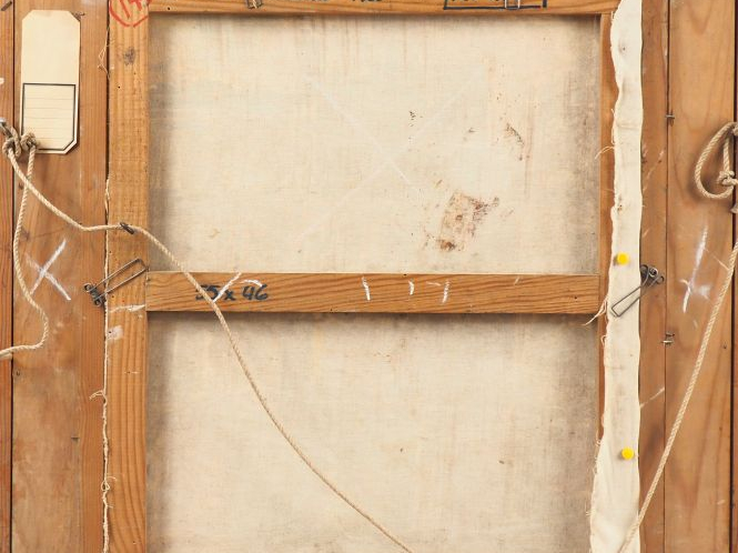 Mario CAVAGLIERI.  "Rue de Montmartre Huile sur toile, signée en bas à