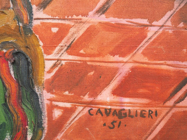 Mario CAVAGLIERI.  "Le jour des rois à Peyloubère" Grande huile sur to