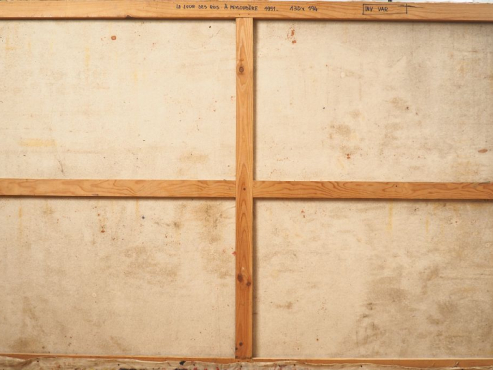 Mario CAVAGLIERI.  "Le jour des rois à Peyloubère" Grande huile sur to