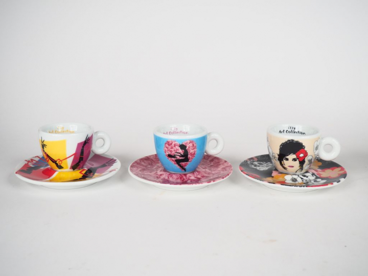 ILLY ART COLLECTION. Pedro Almodovar. 6 tasses et sous tasses à café e