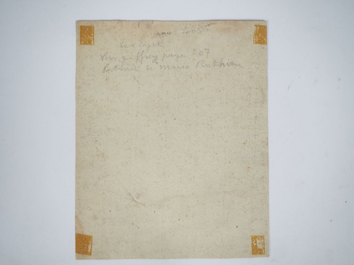 Ecole flamande XVIIème. "Etude de main recto-verso". Dessin. Dim. 23 x