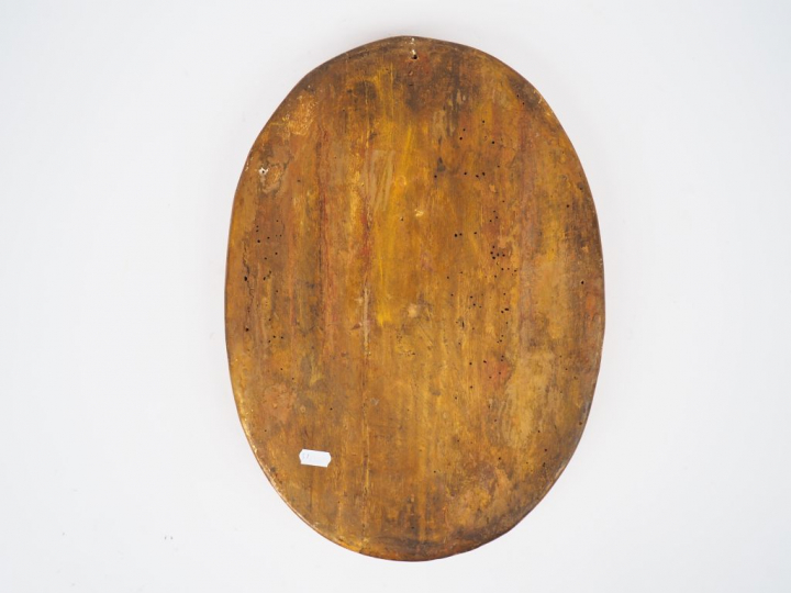 Ecole française début XIXème. "personnages en médaillon" Huile sur pan