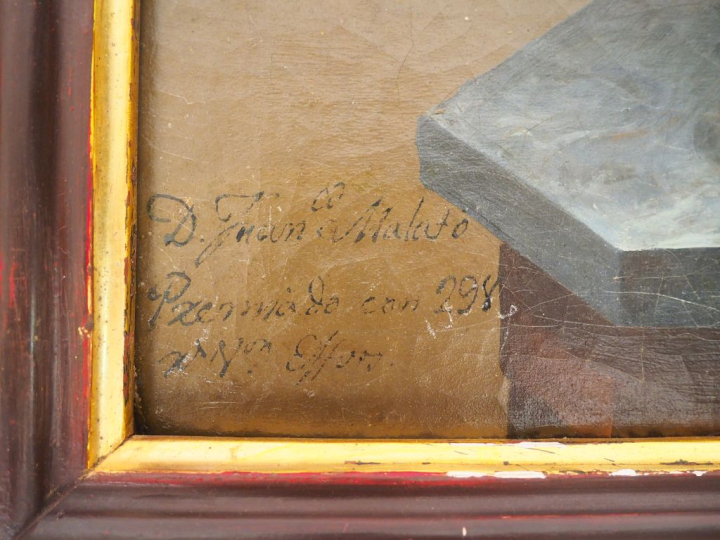 Ecole espagnole XIXème. Juan Malato "bouquet de fleurs dans un vase et