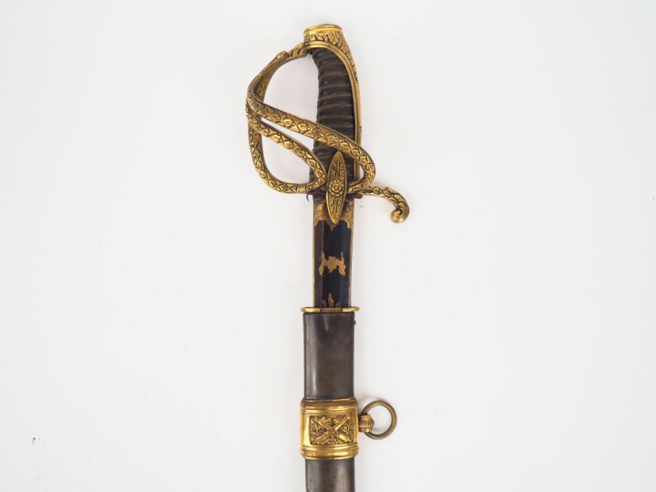 Sabre type officier d’artillerie à cheval tardif (Restauration/second 