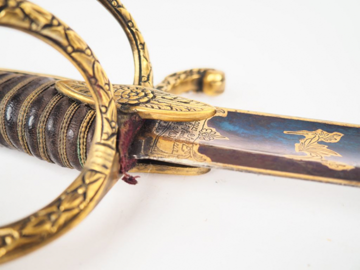 Sabre type officier d’artillerie à cheval tardif (Restauration/second 