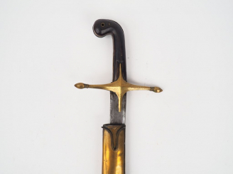 Vente aux enchères Sabre à l’orientale style kilij ottoman, montage à plate semelle en cr