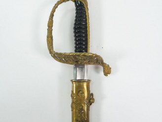 Vente aux enchères Sabre de luxe d’officier de marine modèle 1853 début troisième républi
