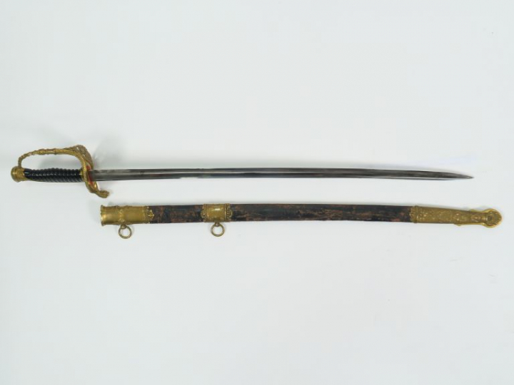 Sabre de luxe d’officier de marine modèle 1853 début troisième républi