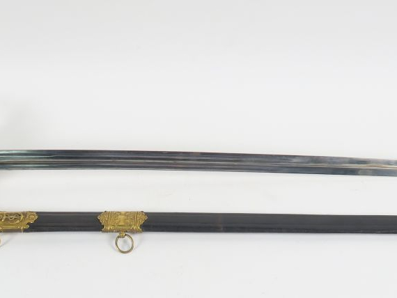 Sabre de luxe d’officier de marine modèle 1853 début troisième républi
