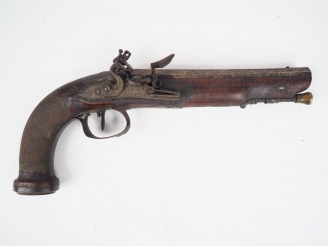 Vente aux enchères Beau pistolet à silex 1er Empire par « Dusser à Brioude » comme en att