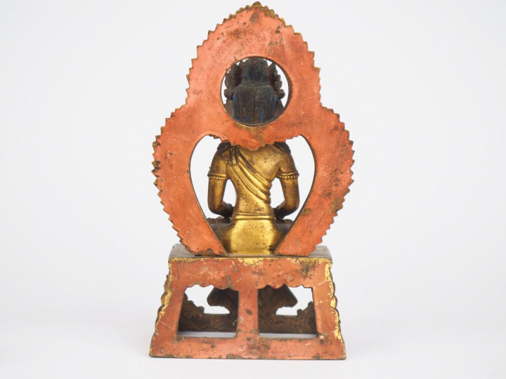 Sino Tibet, XVIIIe siècle, époque Qianlong, Statuette en bronze doré r