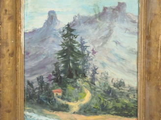 Vente aux enchères Ecole de Paris.  Peinture à l’huile sur toile, représentant un paysage