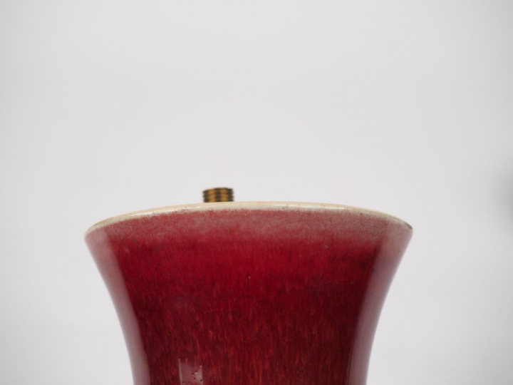 Chine, période Guangxu,(1875-1908) Vase bouteille à long col en porcel