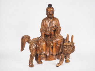 Vente aux enchères Chine, période Ming, XVIIe siècle Statuette représentant un immortel a
