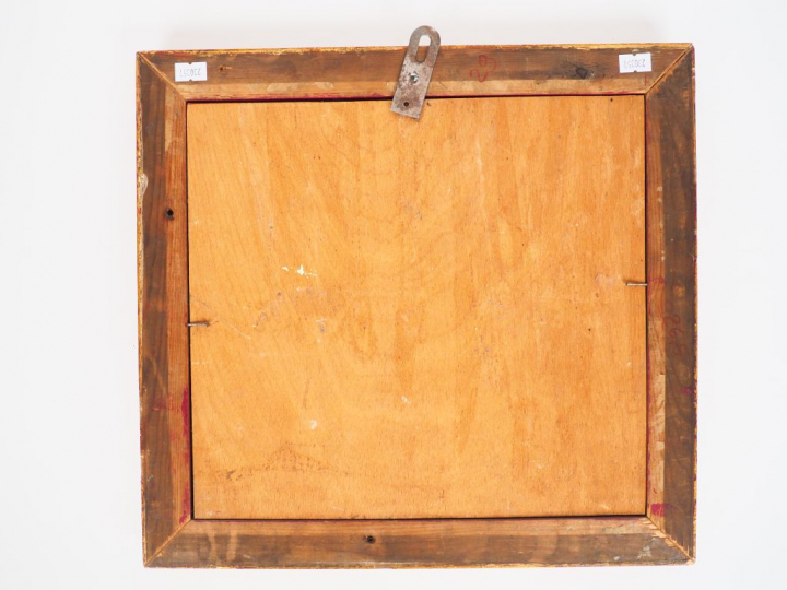 Chine, XIXe siècle, Rang de mandarin en soie et lin brodé de grue évol