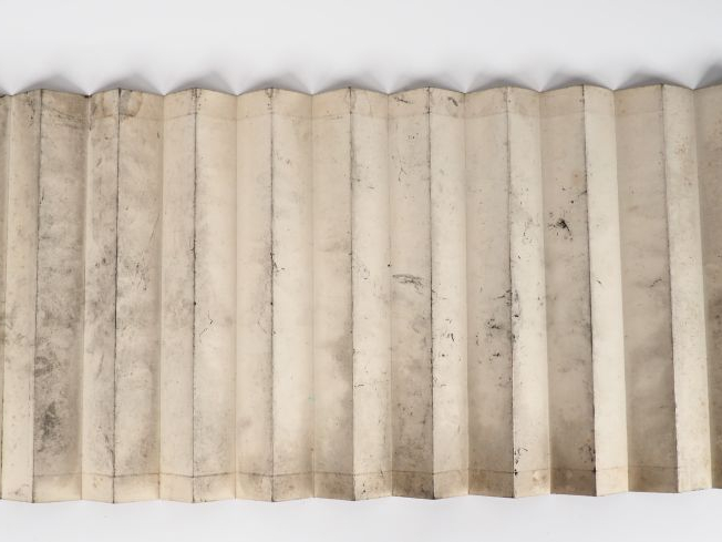 Japon, période Taisho (1912-1926) Makemono en éventail représentant de