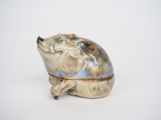 Vente aux enchères Japon, période Meiji (1868-1912) Boîte à thé en céramique émaillée bei