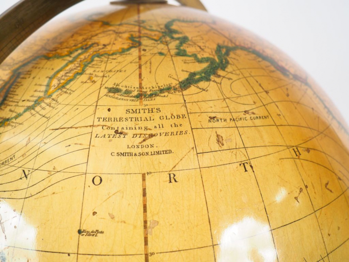 C. SMITH   SON. "Terrestrial globe containing all the latest discoveri