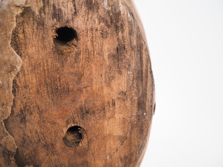 Canard en bois sculpté polychrome. Dim. 44 x 61 x 26 cm