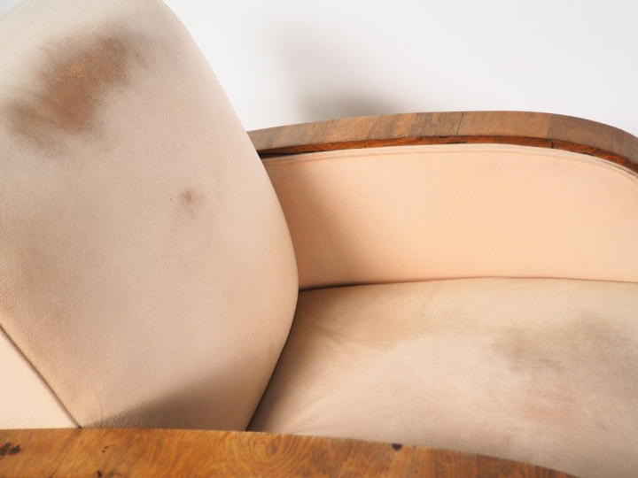 Paire de fauteuils club 1940. H. 75 cm