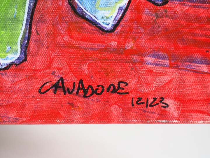 CAVADONE. "Sans titre". Huile sur toile, signée en bas à droite. Dim. 