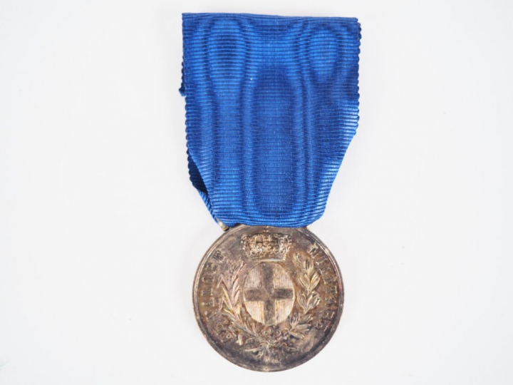 Médaille de la valeur militaire sarde (module argent rond aux armes de