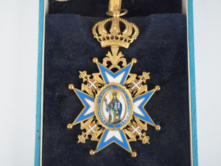 Superbe bijou de commandeur de l’ordre de st Sava du Royaume de Serbie