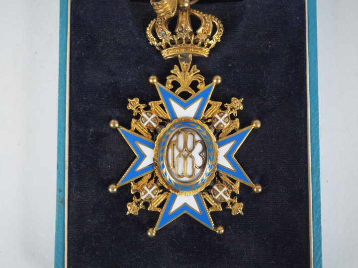 Superbe bijou de commandeur de l’ordre de st Sava du Royaume de Serbie