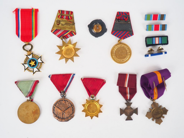 Lot de 10 décorations de divers pays pour collectionneur débutant ou v