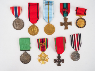 Vente aux enchères Lot de 9 décorations internationales du réseau Sphinx (IMOS) de lutte 