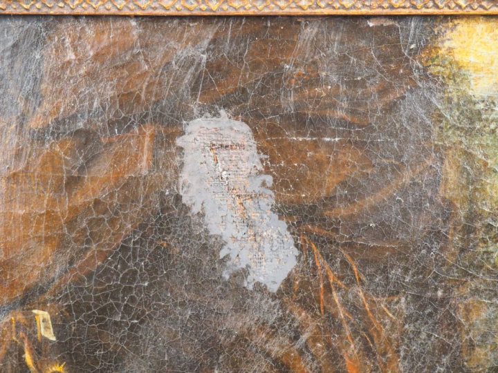 Ecole française XIXème. "Sainte madeleine repentante". Huile sur toile