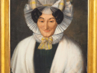 Vente aux enchères Ecole française XIXème. "Portrait d'Elisabeth". Huile sur toile, monog