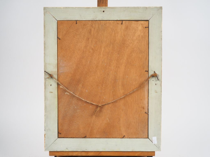 Ecole africaniste XXème. "Africaines devant leurs cases". Aquarelle, s