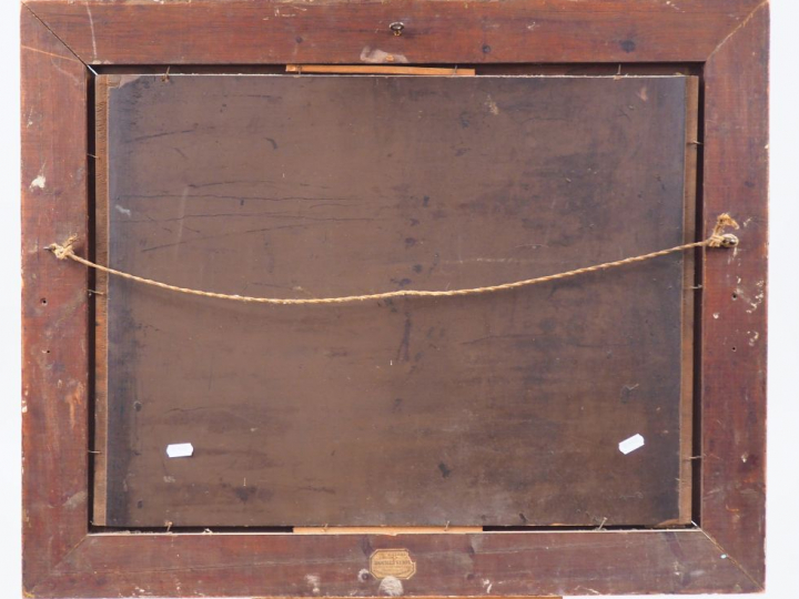 Louis BONAMICI. "Côte rocheuse en méditerranée". Huile sur panneau, si