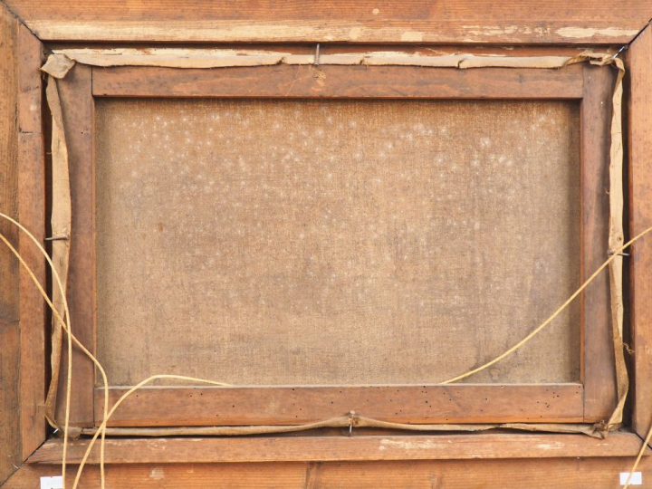 F. BOSI. "Bergers et leur troupeau". Paire d'huiles sur toile, signées